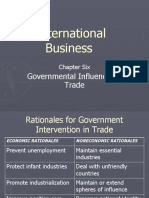 International Business: Governmental Influence On Trade