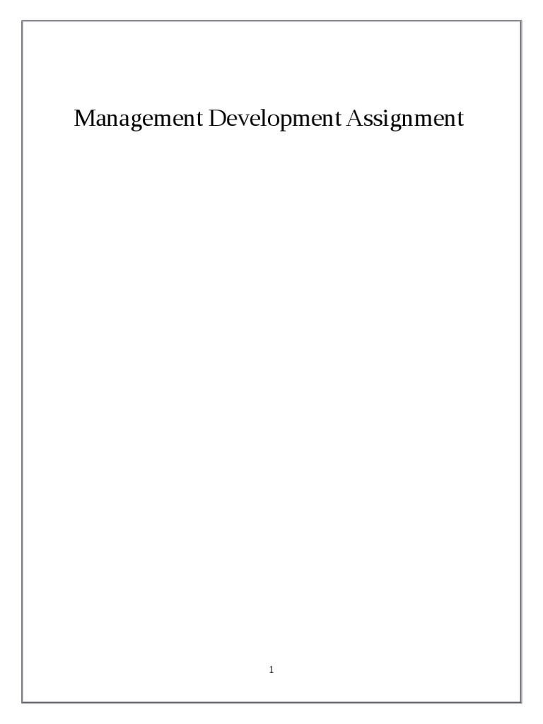 Management Development Assignment 4.1.2020 | PDF | Motivational ...