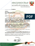 Oficio de Extorno A Tesoro