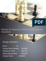 Planning & Organizing of Walton (Report)