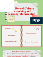 The Role of Culture in Teaching and Learning Mathematics (1)