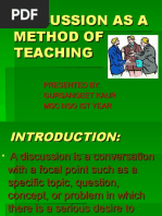 Discussion As A Method of Teaching