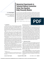 Numerical Experiments in Turbulent Natural Convection Using Two-Equation Eddy-Viscosity Models