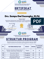 Sertifikat: Drs. Sempu Dwi Sasongko, M.PD