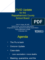 COVID Update: For The Rappahannock County School Board