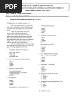 SOAL BAHASA INGGRIS PAS SD 2021 Kelas 6