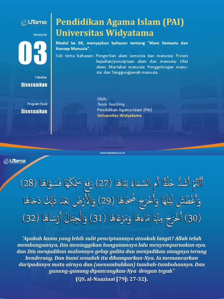 Alam Semesta dan Manusia dalam Islam | PDF | Agama & Spiritualitas