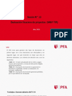 Sesión 14 - EVALUACIÓN FINANCIERA DE PROYECTOS