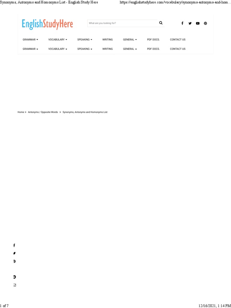 12 Tenses, Forms and Example Sentences - English Study Here | PDF ...