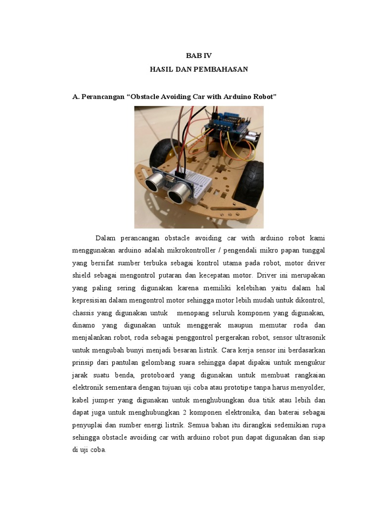 Obstacle Avoiding Car Hasil Dan Pembahasan | PDF