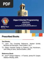 Object Oriented Programming CS F213: BITS Pilani