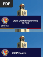 Object Oriented Programming CS F213: BITS Pilani