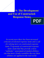 Chapter 9: The Development and Use of Constructed-Response Items