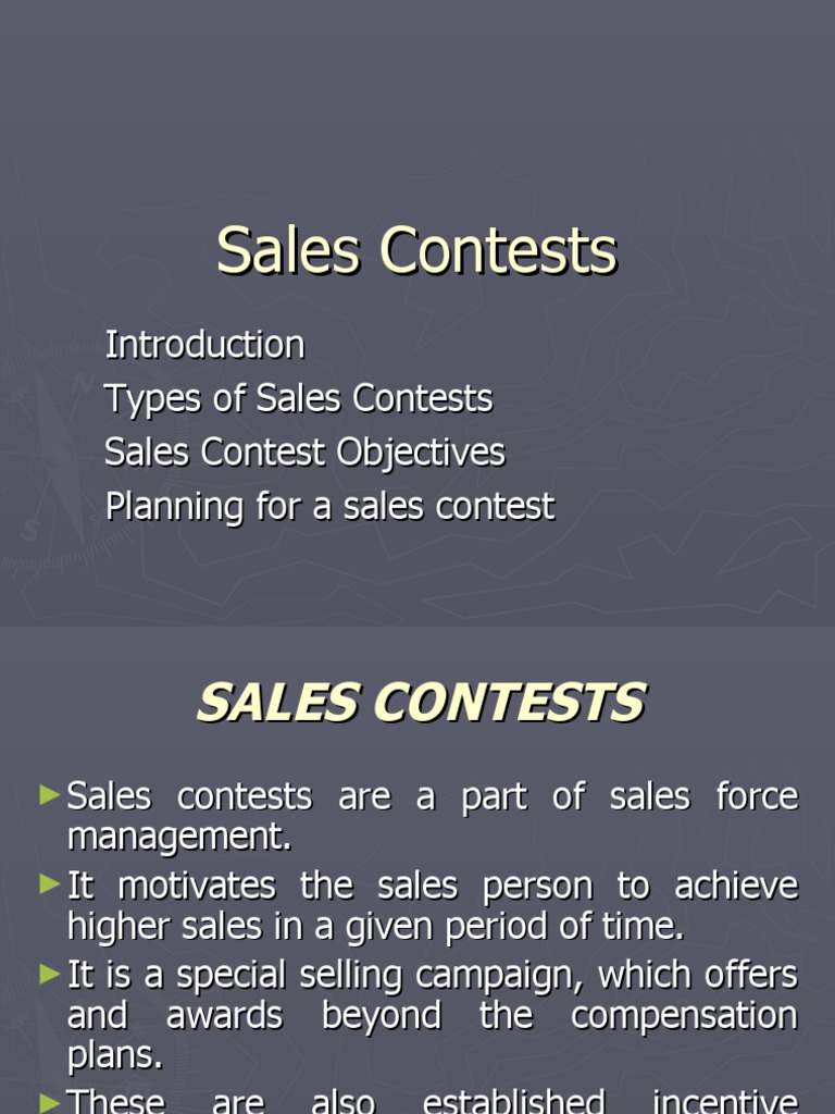 Sales Contest | PDF | Sales | Communication