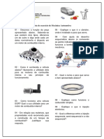 Lista de Exercício Motores de Combustão Interna