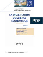 La Dissertation de Science Économique