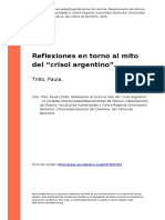 Trillo, Paula (2009) - Reflexiones en Torno Al Mito Del Zcrisol Argentinoz