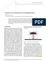 Research on the Development of the Centrifugal Spinning