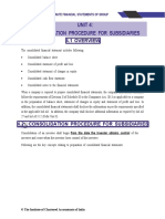 Unit 4: Consolidation Procedure For Subsidiaries: 4.1 Overview