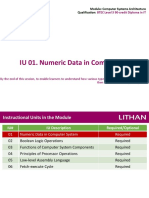 IU 01. Numeric Data in Computer System: Module: Computer Systems Architecture Qualification