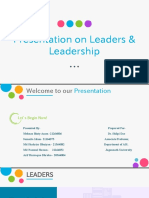 Presentation On Leaders & Leadership