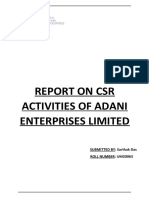 Report On CSR Activities by Adani Enterprises Limited