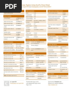 Linear Algebra Using Sympy Cheat Sheet: by Via