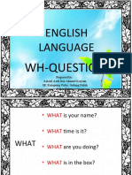 English Language: Wh-Questions