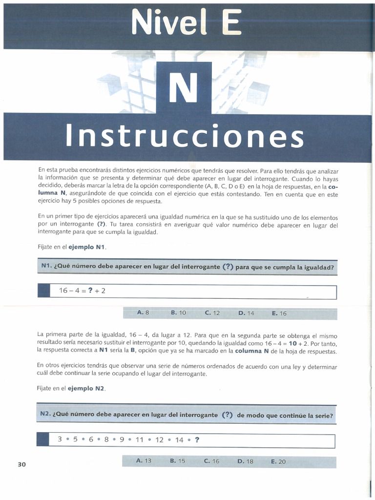 31 - Cuadernillo BAT 7 Nivel E | PDF