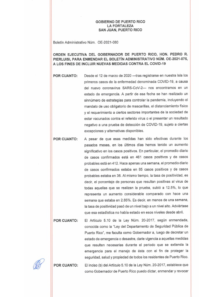 Orden Ejecutiva de Diciembre de 2021 PDF