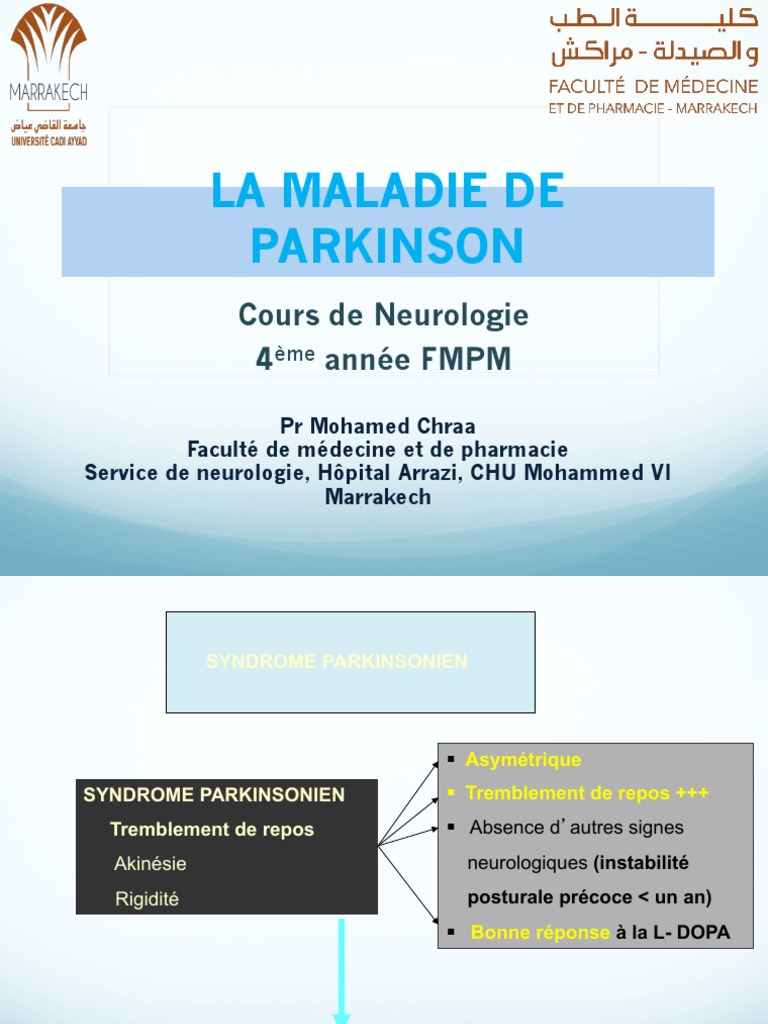 Maladie de Parkinson : Diagnostic et Traitement | PDF | Maladie de ...