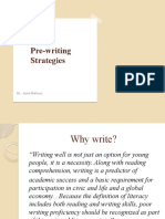 Pre-Writing Strategies PPT Simple