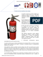 Extintores de Incendios de Polvo Químico Seco (PQS)