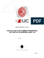 Bruno Ferreira Santos (2002017797) - Cálculo de Custo Médio Ponderado Do Capital Da Empresa ABC, S.a.