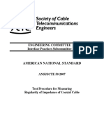 ANSI - SCTE 50 - 2007 Test Procedure For Measuring Regularity of Impedance of Coaxial Cable