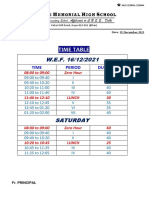 Time Table 16122021