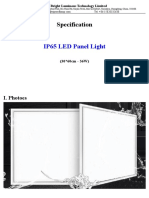 Datasheet for IP65 LED Panel Light