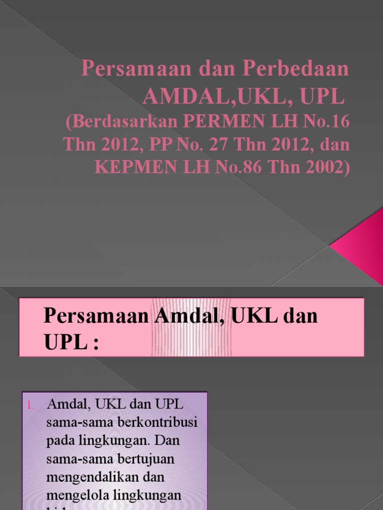 Perbandingan Amdal, UKL, dan UPL | PDF | Teknologi & Rekayasa