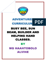 Adventurer Curriculum.: Busy Bee, Sun Beam, Builder and Helping Hand Classes
