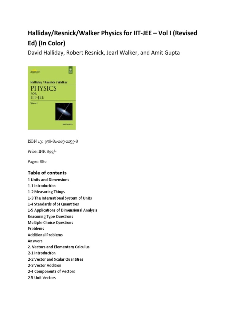 Physics Resnick Halliday Krane