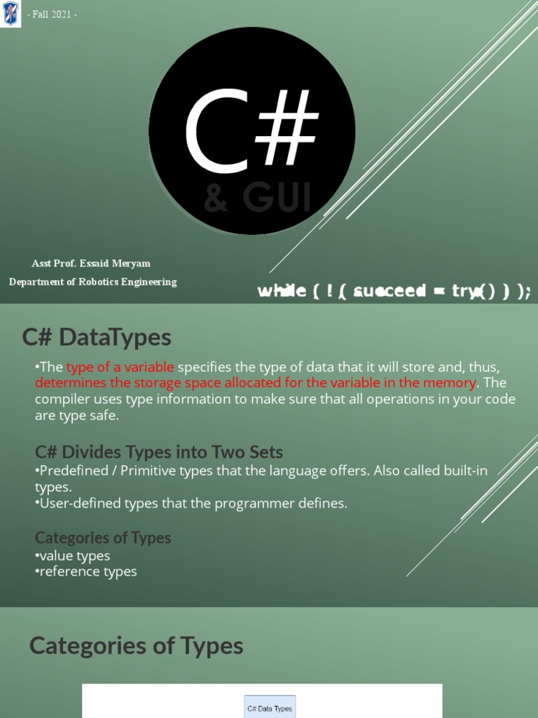 Final Exam - C# and GUI | PDF | C Sharp (Programming Language) | Class ...