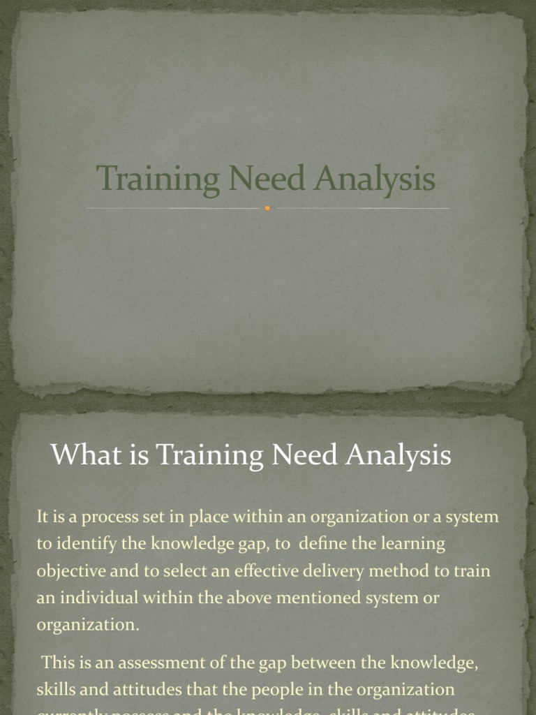 Effective Training Needs Analysis Guide | PDF | Business