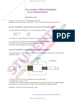 exercices corrigés d'Electrotechnique sur le transformateur العلوم والتكنولوجيات الالكترونية علوم المهندس