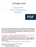 VLSI Design Cycle Concept of EDA: Software engineers use to design integrated circuits
