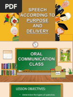 Four Types of Speech Delivery | PDF | Public Speaking | Human Communication