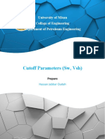 Cutoff Parameters (SW, VSH) : University of Misan Collage of Engineering Department of Petroleum Engineering