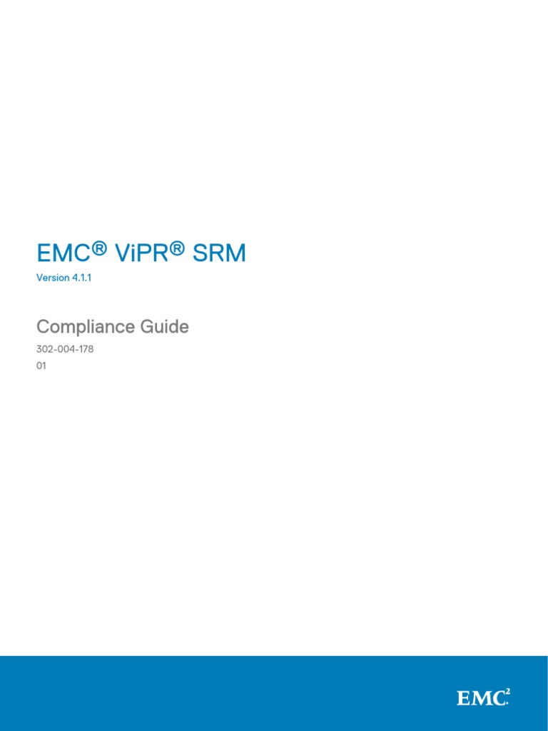 Docu86400 - ViPR SRM 4.1.1 Compliance Guide | PDF | Scope (Computer ...