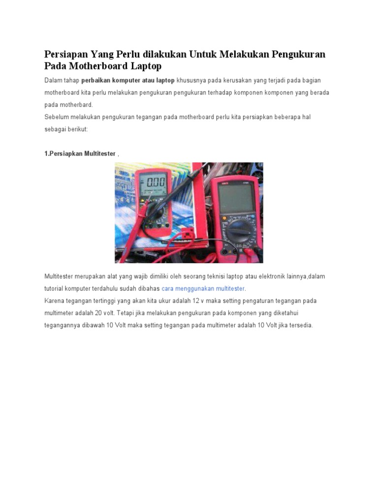 Multitester Dan Cara Penggunaanya | PDF