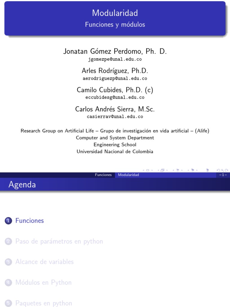 Funciones y Modularidad en Python | PDF | Python (lenguaje de ...