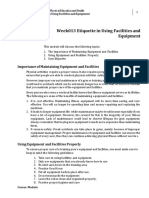 Week 014-Module Etiquette in USing Facilities and Equipment